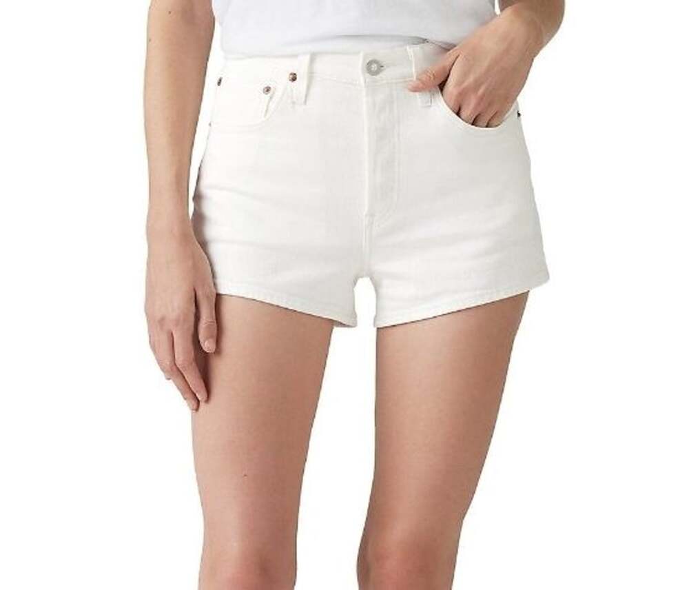 Levi's Women's 501 Original High Rise Denim Shorts White